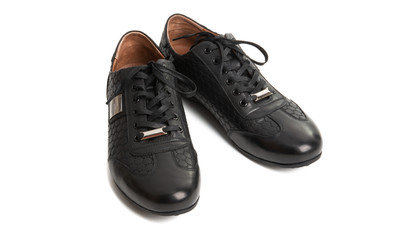 leather men's shoes isolated