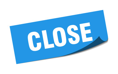 close sticker. close square isolated sign. close