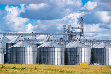 Grain elevator silos