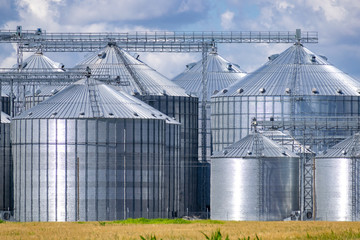 Grain elevator silos