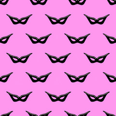 Seamless pattern. Mascarad Mask.Use for t-shirt, greeting cards, wrapping paper, posters, fabric print.