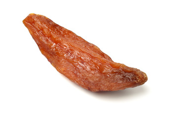  dried sweet potato on white background