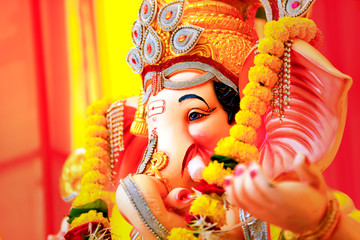 Obraz premium lord ganesha , indian ganesh festival.