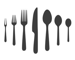 Knife forks spoones icons