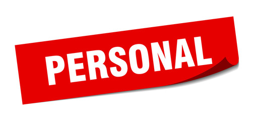 personal sticker. personal square isolated sign. personal