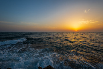 Adriatic sea. Ostuni, Puglia. Sunrise. Renowned seaside resort located in the heart of Salento....