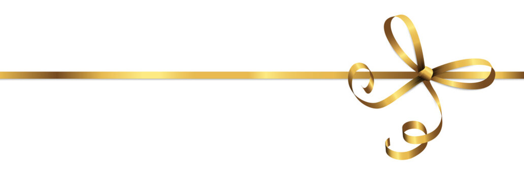 golden colored ribbon bow