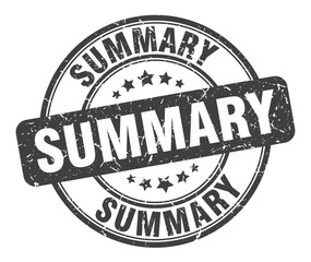 summary stamp. summary round grunge sign. summary