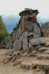 Mani Stones of Buddhism with six syllabled mantra Om Mani Padme Hum (means-Praise to the Jewel in...