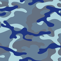 Military camouflage seamless pattern. Khaki texture. Trendy background. Abstract color vector illustration. For design wallpaper, wrapping paper, fabric.