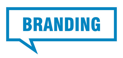 branding sign. branding square speech bubble. branding