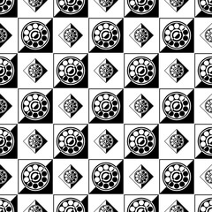 Bearing Icon, Ball Bearing Icon Seamless Pattern
