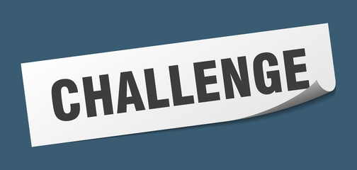 challenge sticker. challenge square isolated sign. challenge