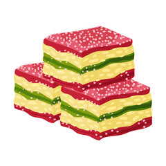 Multicolored marmalade. Vector illustration on white background.