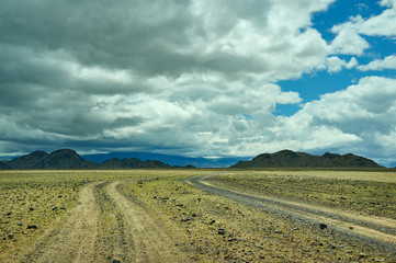 Fototapeta premium Mountain plateau in the area Zavkhan River