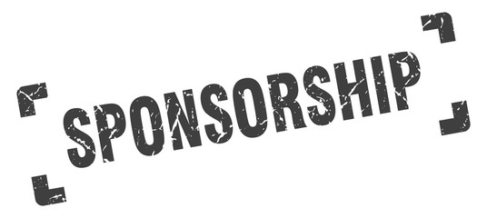 sponsorship stamp. sponsorship square grunge sign. sponsorship