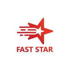 Obraz premium Fast Star Logo Template Design Vector, Emblem, Design Concept, Creative Symbol, Icon