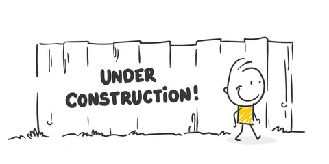 Strichfiguren / Strichmännchen: Under Construction, im Augbau. (Nr. 440)