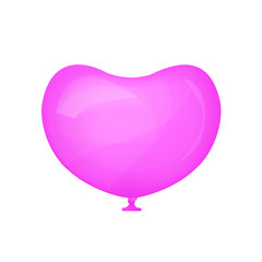 Realistic pink balloon.