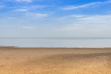 Sea beach and blue sky, Suratthani, Thailand.