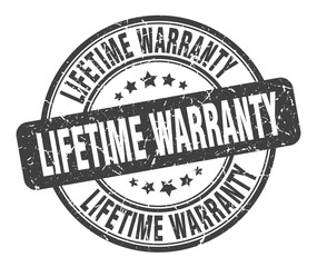 lifetime warranty stamp. lifetime warranty round grunge sign. lifetime warranty