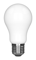 3d render of light incandescent bulb over white background