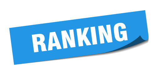 ranking sticker. ranking square isolated sign. ranking