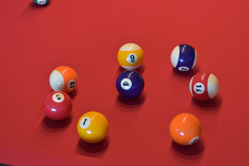 Billard américain jeu du huit jeu du neuf à partager entre amis
