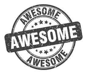 awesome stamp. awesome round grunge sign. awesome