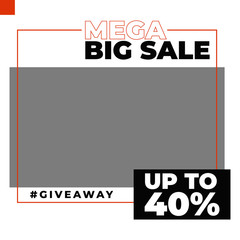 Modern promotion square web banner for social media mobile apps