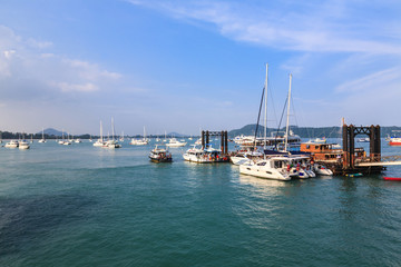 Obraz premium Pier at Chalong Bay, Phuket, Thailand