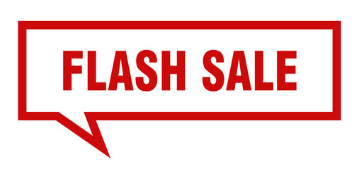 flash sale sign. flash sale square speech bubble. flash sale