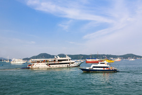 Pier at Chalong Bay, Phuket, Thailand