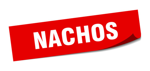 nachos sticker. nachos square isolated sign. nachos