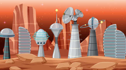City in space scene © GraphicsRF