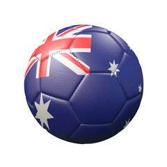 Fototapeta premium Soccer ball in flag colors isolated on white background. Australia. 3D image