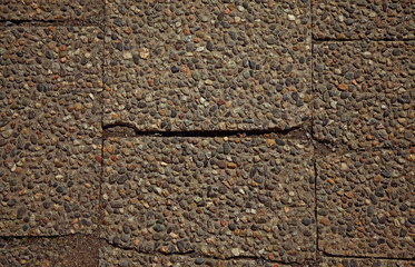 street paving of small stones embedded