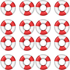 Seamless pattern tile cartoon with life saver