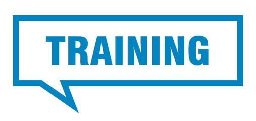 training sign. training square speech bubble. training