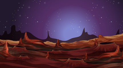 Landscape on alien planet