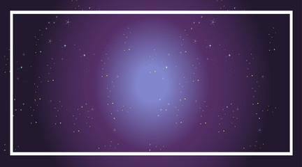 Purple galaxy space frame