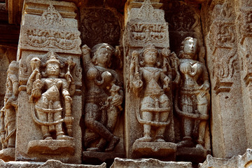 Ramayana Carvings, Palasnath Temple, Palasdev on backwaters of Ujani dam Maharashtra.