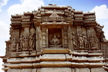 Fototapeta premium Ramayana Carvings, Palasnath Temple, Palasdev on backwaters of Ujani dam Maharashtra.
