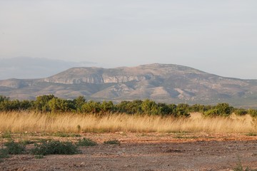 Big mountains near natural park Krka in Croatia
