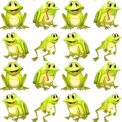 Seamless pattern tile cartoon with frogs