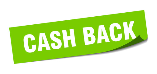 cash back sticker. cash back square isolated sign. cash back