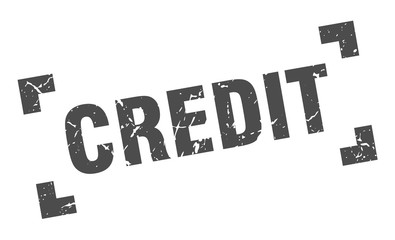 credit stamp. credit square grunge sign. credit