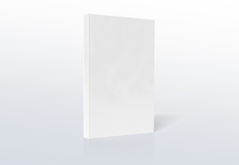 Blank A4 book hardcover mockup isolated on grey 3D rendering