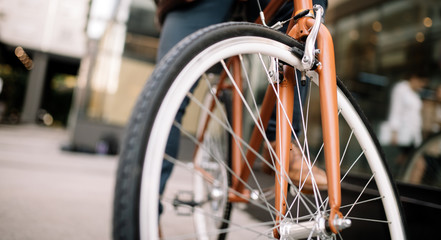 Healthy life, mobility, bicycle concept. Best non polluting ecological means of transport