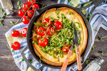 Savory vegan dutch baby baked pancake